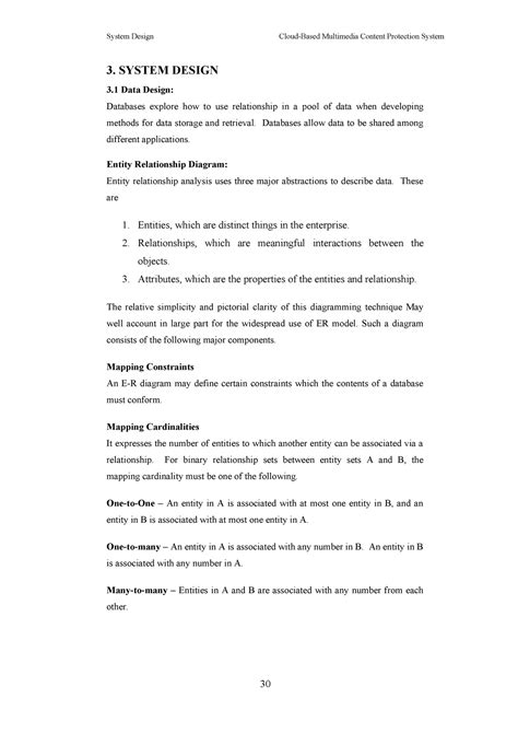 notes chapter of project - 3. SYSTEM DESIGN 3 Data Design: Databases ...