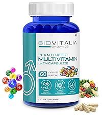 Biovitalia Organics Plant Based Vitamin D3 + K2 60 Capsules for Men ...