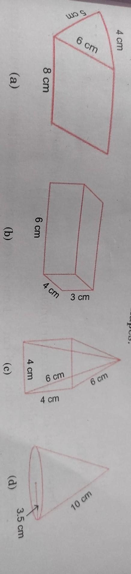 draw nets for each of these 3dimensional shapes please if you will give ...