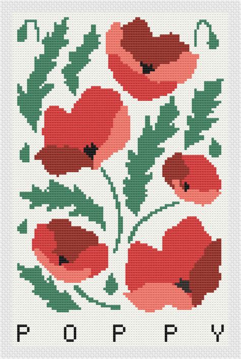 Image result for Cross Stitch Poppy Pattern