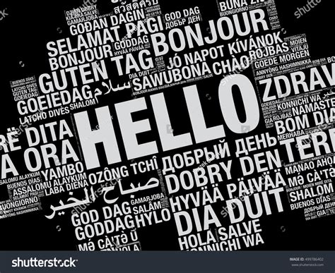 Word Hello Many Languages Vector Word Stock Vector (Royalty Free ...