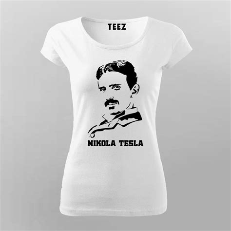 Nikola Tesla Science T-Shirt For Women - TEEZ.in