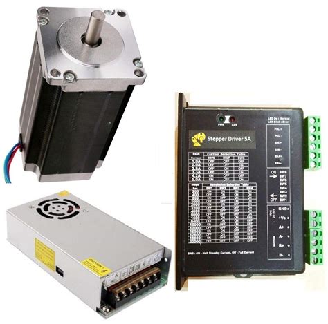 eAUTOMATION Nema 23 kit Stepper motor 30kg/cm and Stepper driver 5amp ...