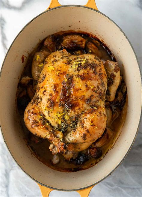 Dutch Oven-Roast Chicken and Shallots