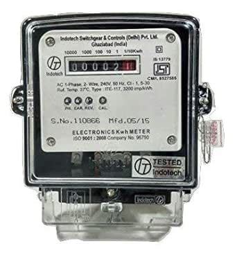 Indotech Single Phase Counter Energy Sub Meter 05-30A : Amazon.in ...