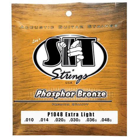 SIT Strings P1048 Extra Light Phosphor Bronze Acoustic Guitar Strings ...