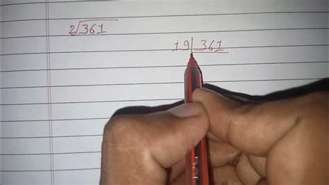 Square Root of 361 by Prime Factorisation method 2√361 - YouTube