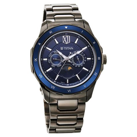 Titan Regalia Premium Blue Dial Stainless Steel Strap Watch for Men ...