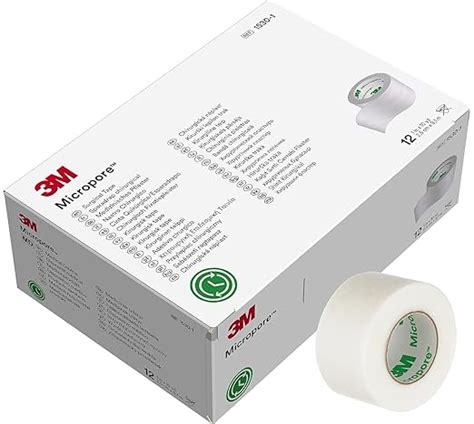 MEDICA 2025 3M Micropore Surgical Paper Tape (1 INCH), 12 Rolls, Multi ...