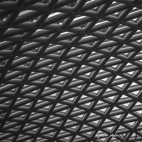 Download wallpaper 3415x3415 roof, architecture, mesh, black and white ...