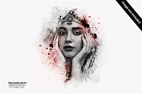 Photoshop Action - Free Mixed media photo effect template