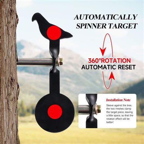 3MM Thick Shooting Black Metal Target, 3.9-Inch Rotating Animal Target ...