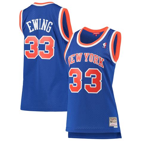 Women's Mitchell & Ness Patrick Ewing Blue New York Knicks 1991-92 ...