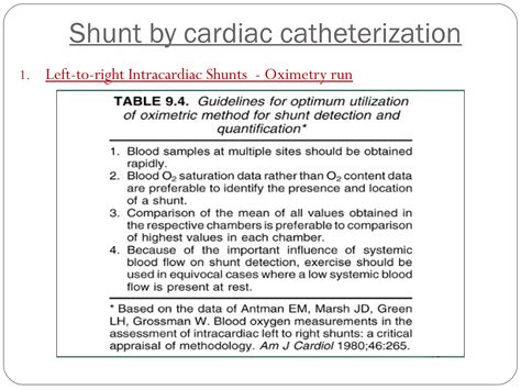 Assessment of shunt by cardiac catheterization | PPT