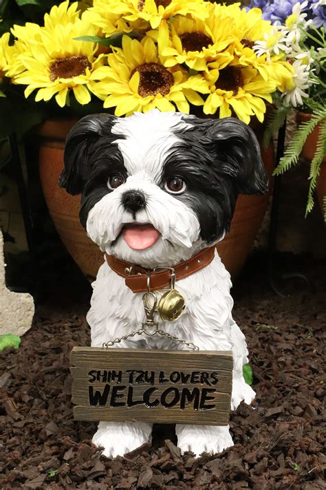 Buy Ebros Adorable Lifelike Panting Shih Tzu Toy Dog Breed Statue With ...