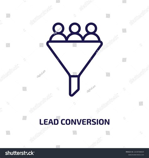 Lead Conversion Icon General Collection Thin Stock Vector (Royalty Free) 2218768025 | Shutterstock