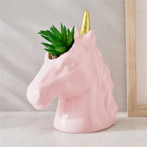 Buy Gloria Marine Artificial Succulent in Ceramic Pot from Home Centre ...