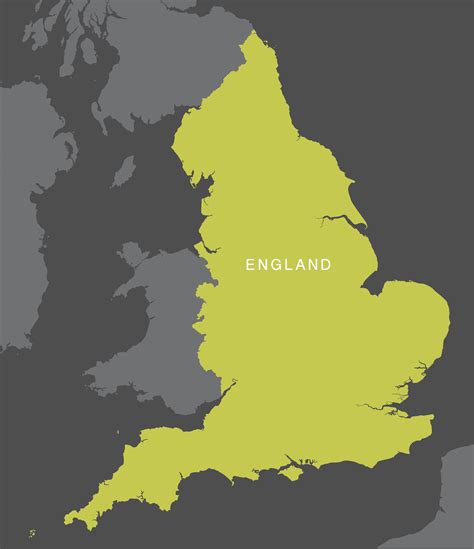 Simple map of england outline