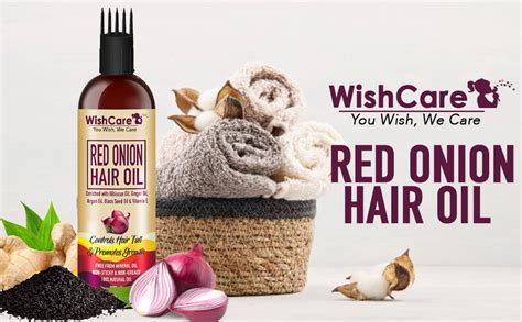 Buy WishCare® Red Onion Hair Oil for Hair Growth & Hair Fall Control ...