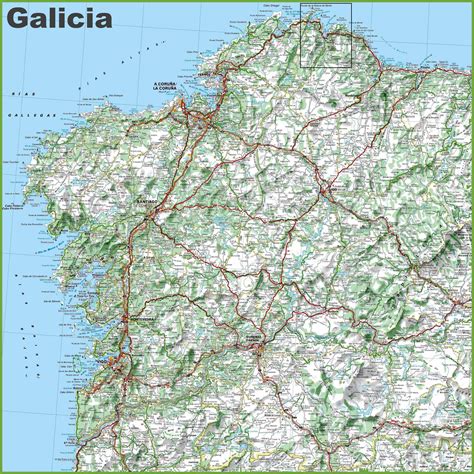 Large Galicia Maps for Free Download and Print | High-Resolution and Detailed Maps