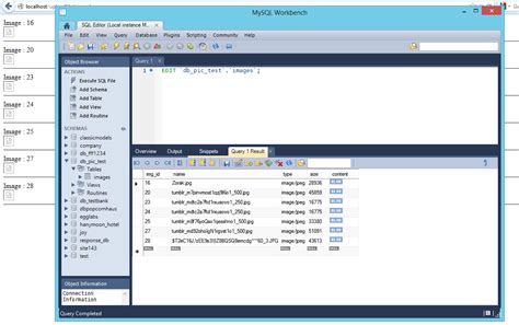 Use of Blob in MySQL Database 的图像结果