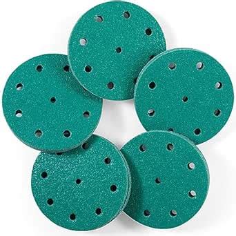 S SATC 50 Pack Sanding Discs 40 Grit Sandpaper 5-Inch 9-Hole Hook and ...