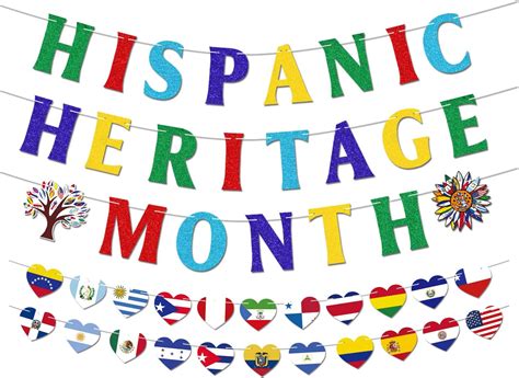 Amazon.com: Pre-assembled Hispanic Heritage Month Banner, Hispanic ...