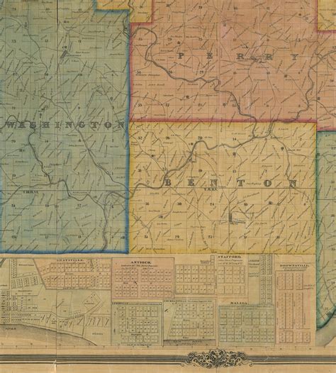 Karte von Monroe County Ohio. 1869. Vintage Restaurierung | Etsy