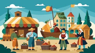 A replica of a colonial marketplace showcasing the goods and trade that ...