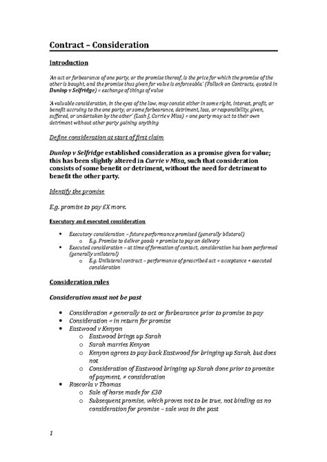 02 Consideration - Contract Law - Contract – Consideration Introduction ...