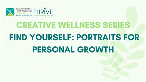 Creative Wellness Series: Find yourself: Portraits for Personal Growth ...