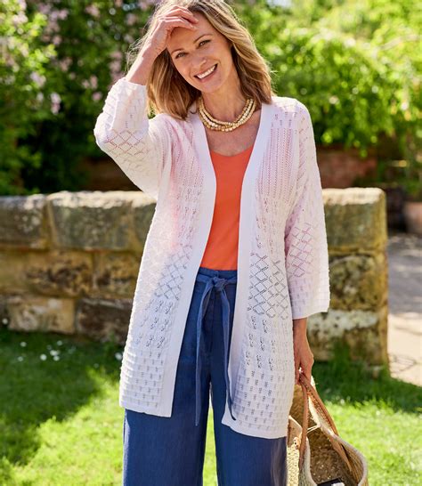 Women's White Cotton Cardigan Sweater at Mario Anderson blog