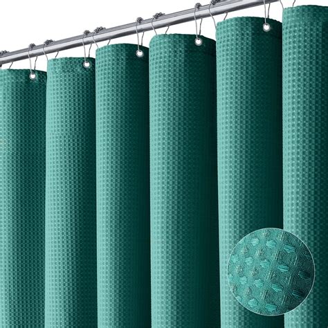 Amazon.com: Dynamene Extra Long Shower Curtain - 84 Inch Long Green ...