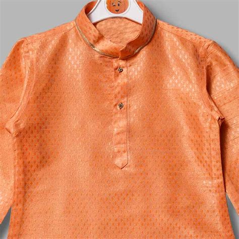 Buy Silk Peach Boys Kurta Pajama – Mumkins