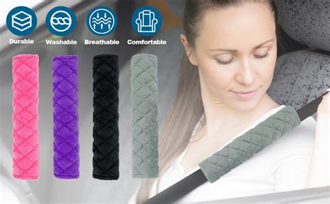 Simxen Wool Soft Auto Seat Belt Cover Seat Belt Shoulder Pad Cushions 2 ...