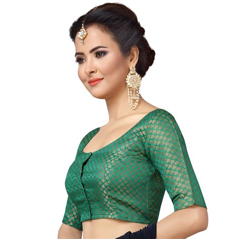 Buy Green Saree Blouse | Women's Green Blouses Online – Trendia