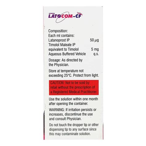 Buy Latocom-CF Eye Drops online | Uses, Side Effects, Price and ...