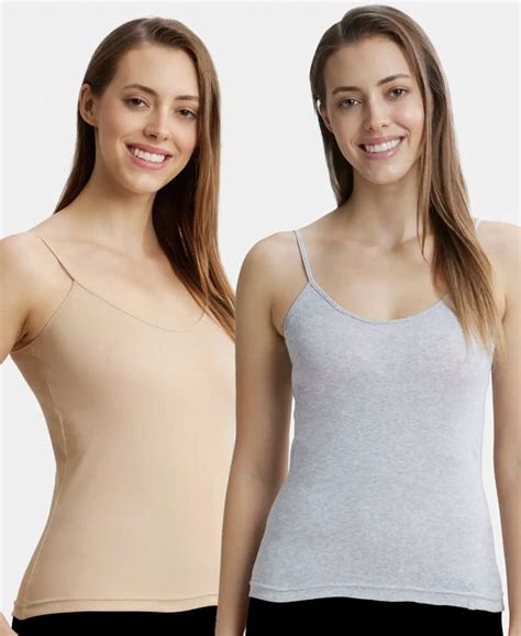 Buy Super Combed Cotton Rib Camisole with Adjustable Straps and ...