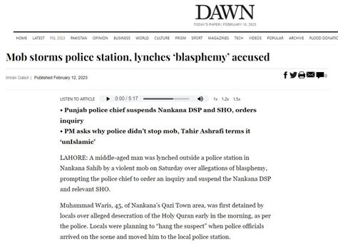 Fact Check: Man lynched in Pakistan over the accusation of Blasphemy is ...