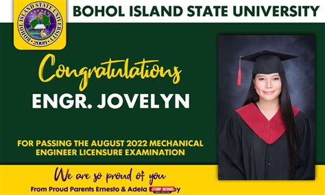 CONGRATULATIONS ENGR JOVELYN: Green-Yello Theme – Graduation | JTarp Design