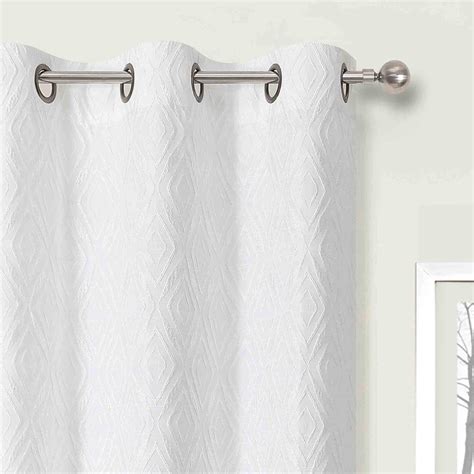 2-Pack Remi White Light Filtering Grommet Curtain Panel Set, 84" | At Home