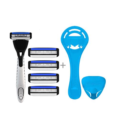 LetsShave Pace 3 Shaving Razor (Shaving Blades - 4 Pieces, Razor Handle ...