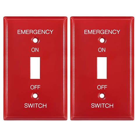 Buy 2 Pack] BESTTEN 1-Gang Red, Emergency Shut-Off Toggle Switch Metal ...