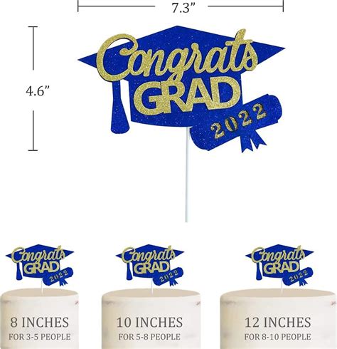 Buy Congrats Grad Cake Topper, 2022 Graduation Cake Topper, Food ...