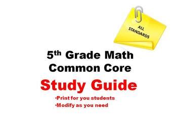 Image result for 5th Grade Math Study Guide