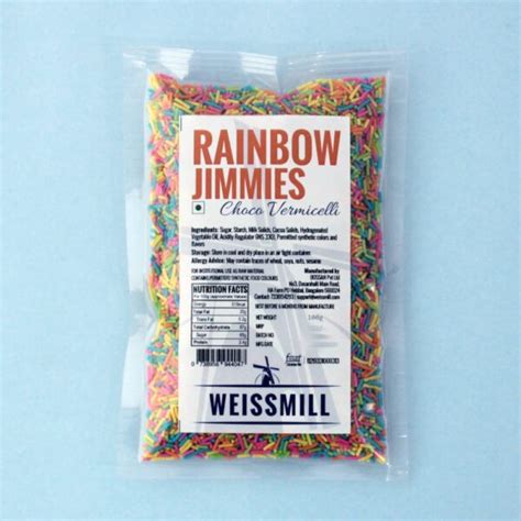Weissmill Rainbow Jimmies – Choco Vermicelli – 100gms – The Art Connect