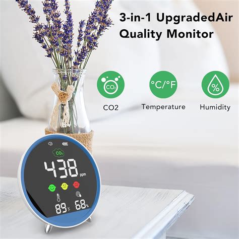 Buy CO2 Detector Meter,Indoor Air Quality Monitor,Temperature Humidity ...