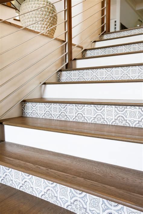 Pin by Lauren Long on My Ideal Home | Tiled staircase, Wallpaper ...