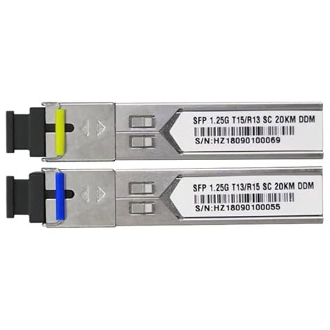 Hanutech 1.25G DDM SC Type Optical Transceiver Bidi SFP Module 1310 ...