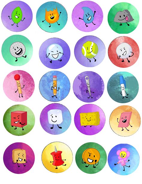 BFDI Battle for Battle for Dream Island Bfb Object Show Pins - Etsy ...